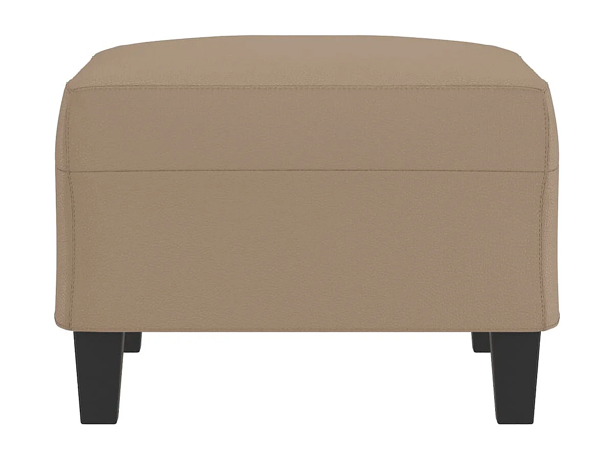 Voetenbank 70x55x41 cm kunstleer cappuccino BE328534