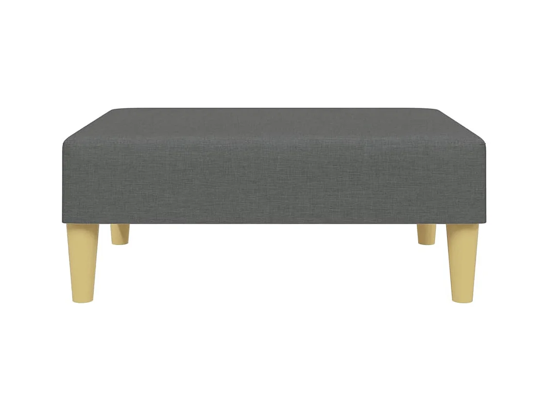 Repose-pied gris foncé 77x55x31 cm tissu FR233965