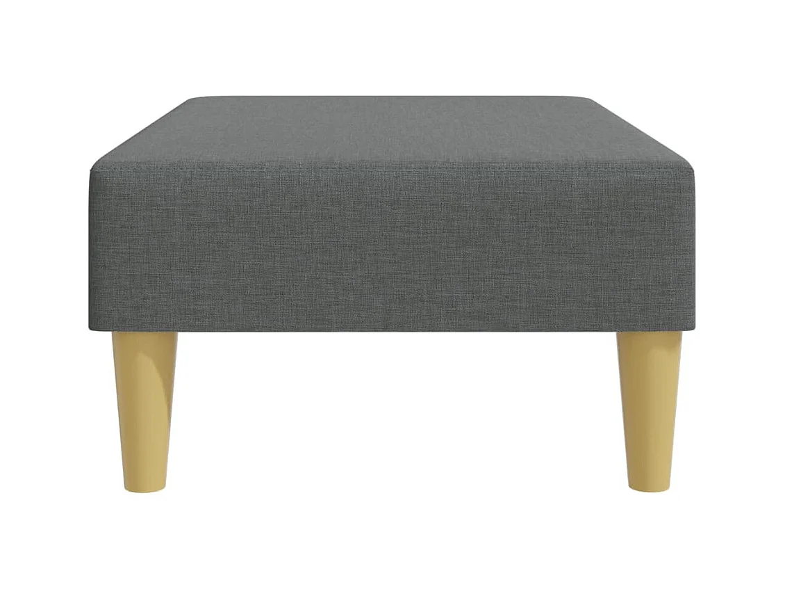 Repose-pied gris foncé 77x55x31 cm tissu FR233965