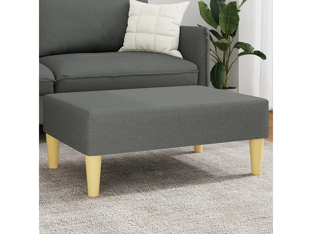 Reposapiés de tela gris oscuro 77x55x31 cm ES940593