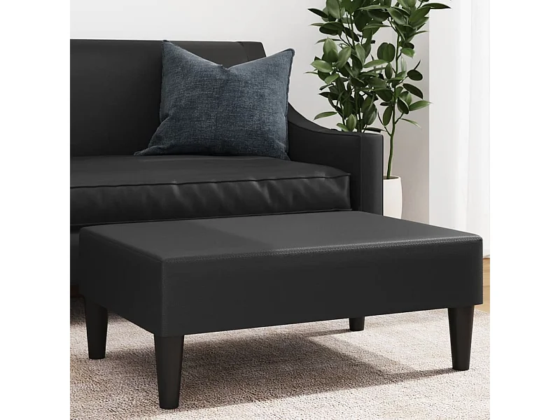 Repose-pied noir 77x55x31 cm similicuir FR690956