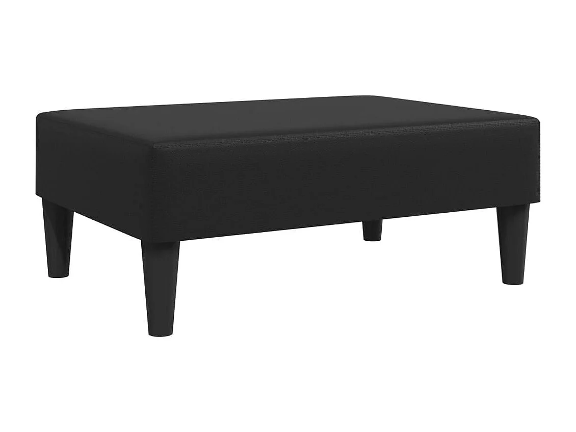 Repose-pied noir 77x55x31 cm similicuir FR690956