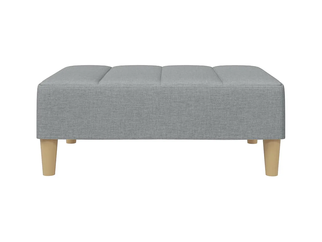 Repose-pied gris clair 77x55x31 cm tissu FR193733