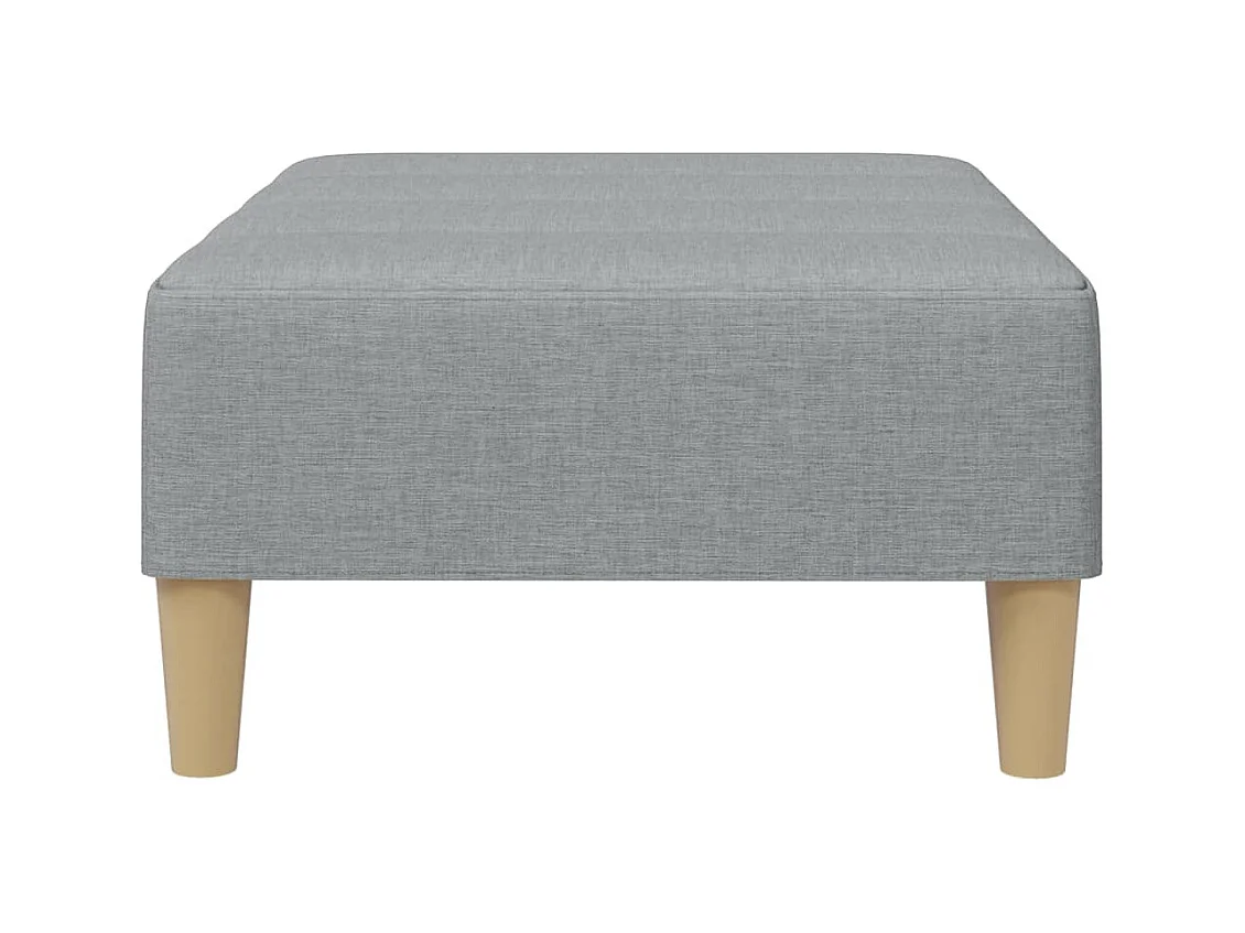 Repose-pied gris clair 77x55x31 cm tissu FR193733