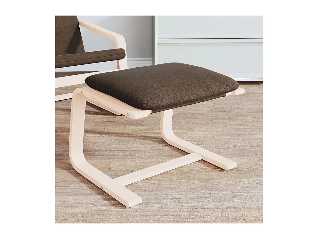 Repose-pied Marron foncé 51x41x40 cm Tissu FR229598