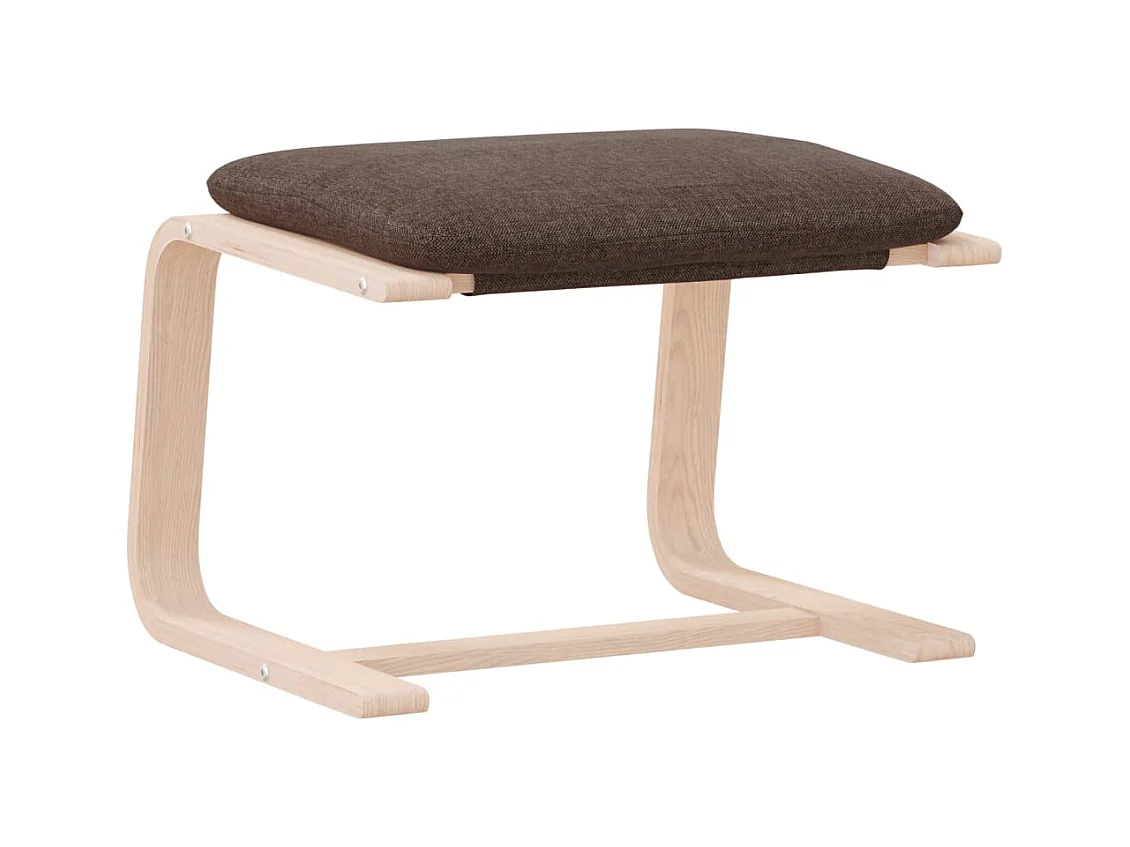 Repose-pied Marron foncé 51x41x40 cm Tissu FR229598