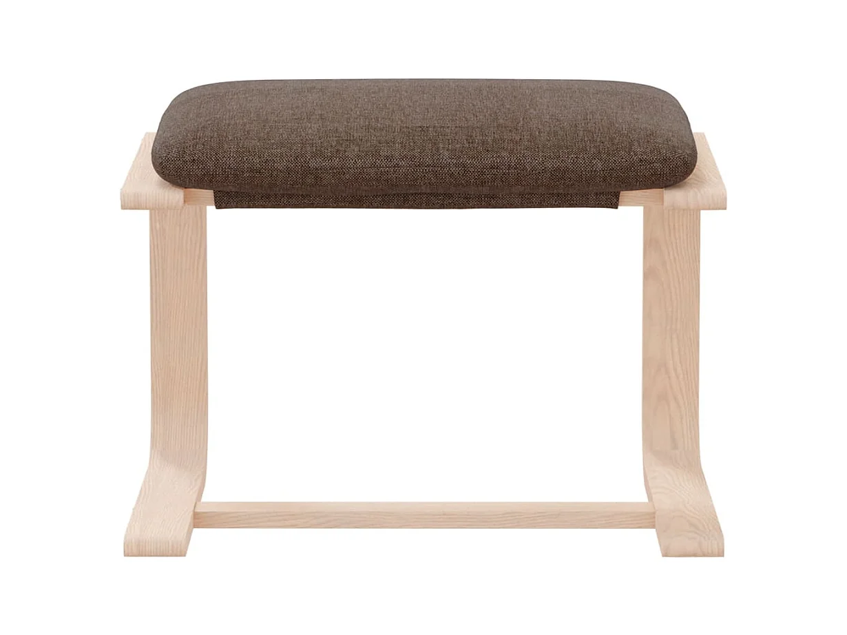 Repose-pied Marron foncé 51x41x40 cm Tissu FR229598