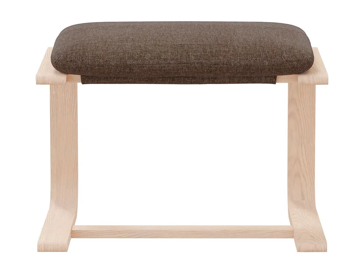 Voetenbank 51x41x40 cm stof donkergrijs BE172698