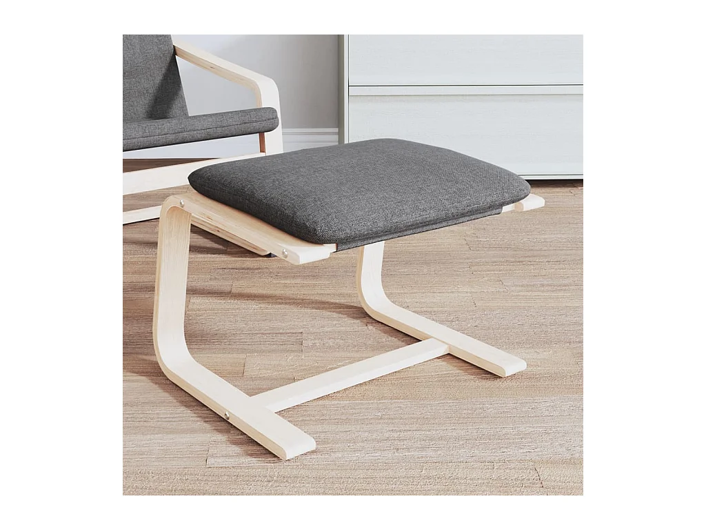 Repose-pied Gris foncé 51x41x40 cm Tissu FR228192