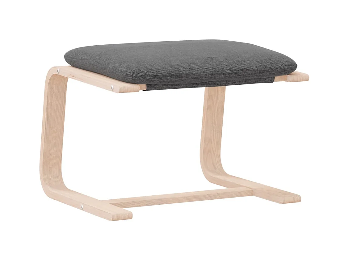 Repose-pied Gris foncé 51x41x40 cm Tissu FR228192