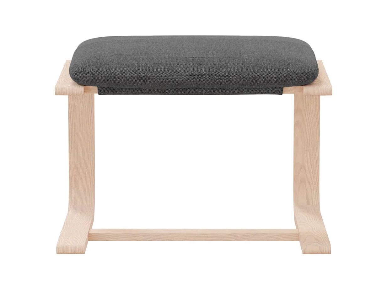 Repose-pied Gris foncé 51x41x40 cm Tissu FR228192