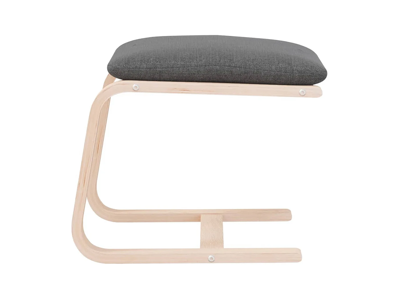 Repose-pied Gris foncé 51x41x40 cm Tissu FR228192