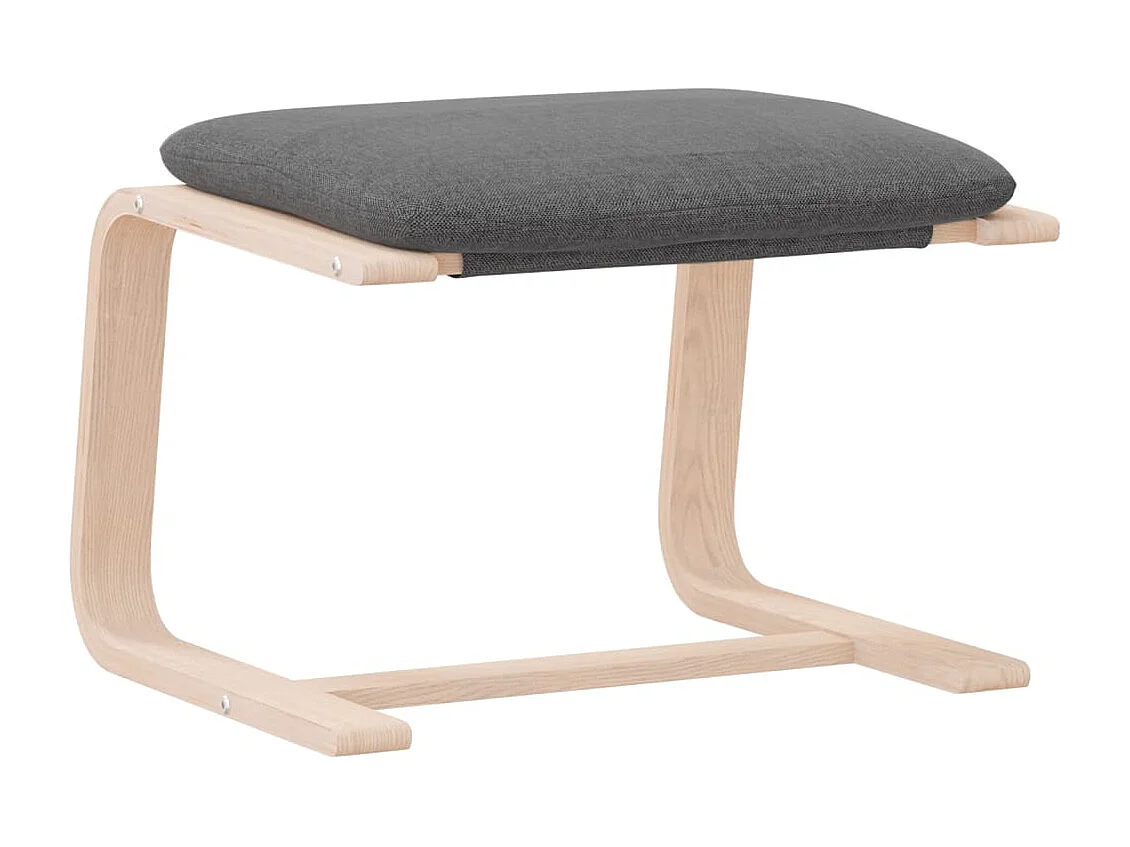 Voetenbank 51x41x40 cm stof donkergrijs BE631761