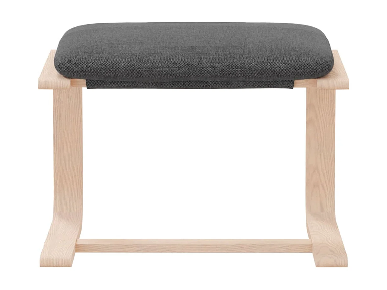 Voetenbank 51x41x40 cm stof donkergrijs BE631761