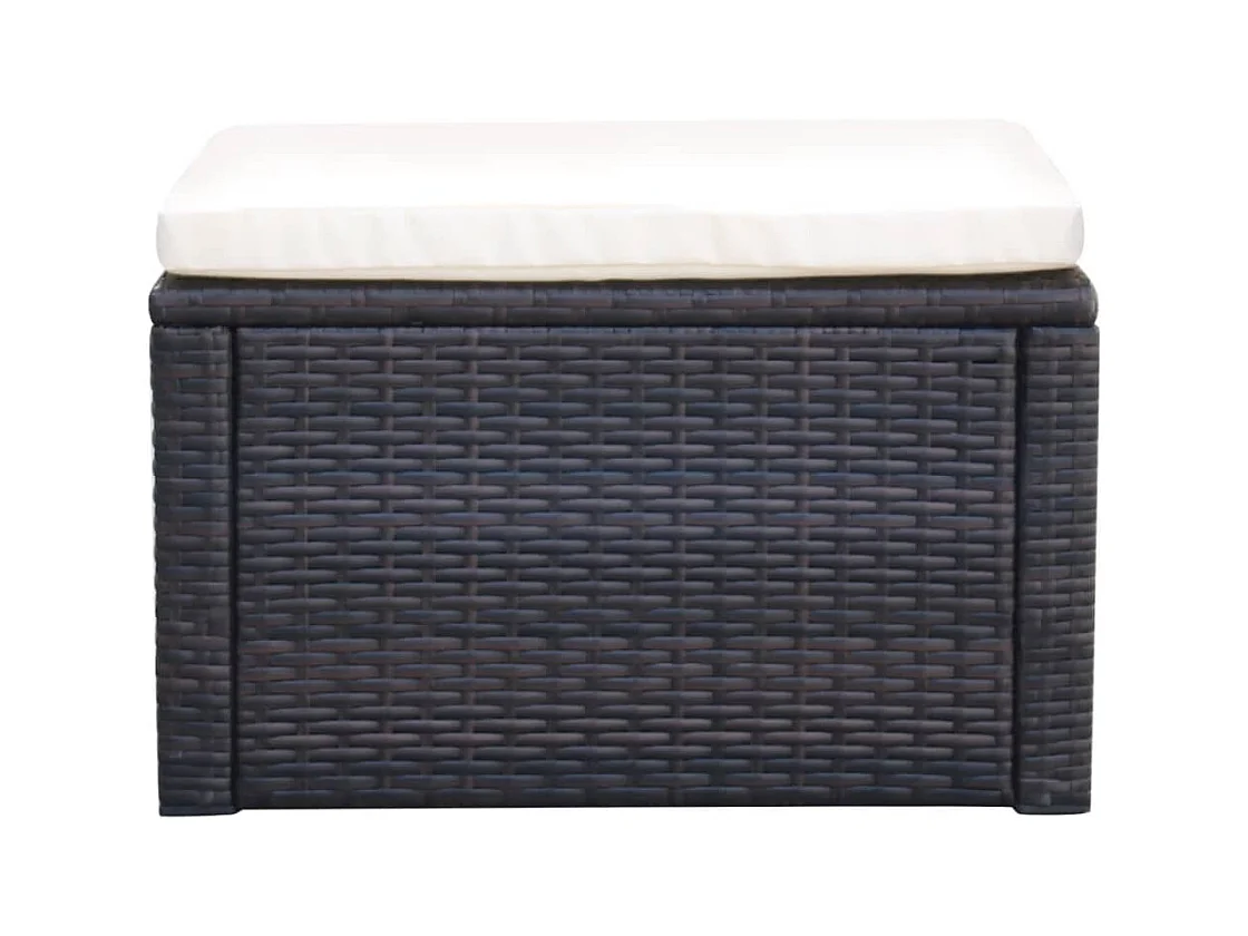 Repose-pied Résine tressée 53 x 53 x 30 cm Marron FR407715