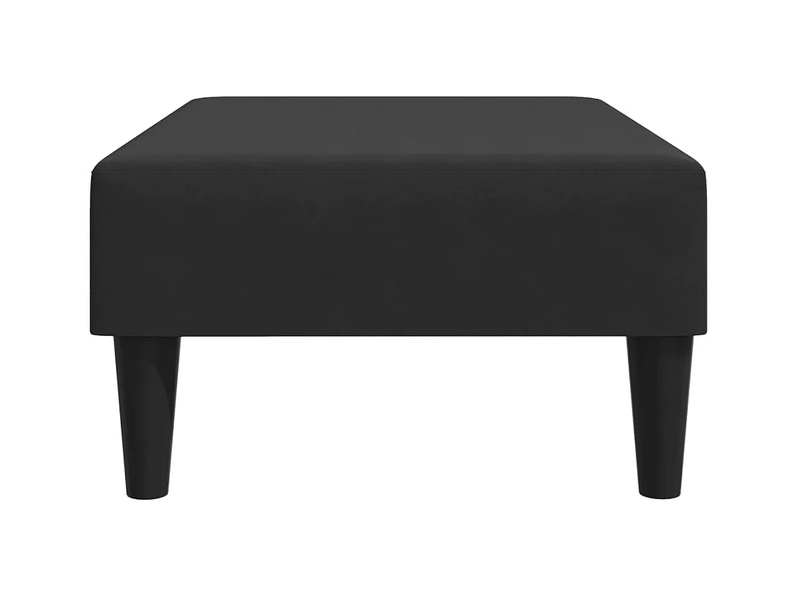 Repose-pied noir 77x55x31 cm velours FR940575