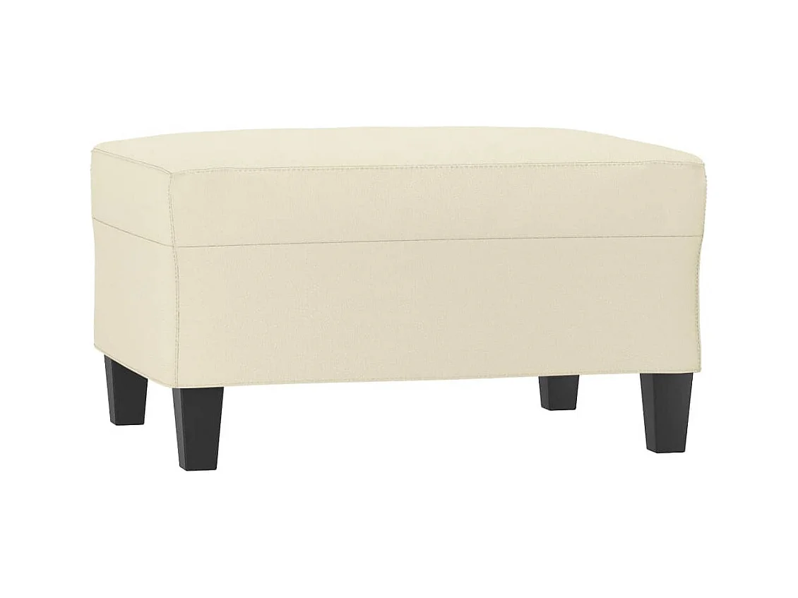 Repose-pied Crème 70x55x41 cm Similicuir FR682137