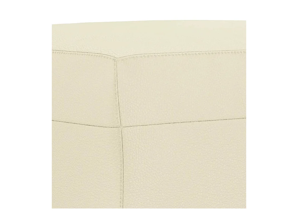 Repose-pied Crème 70x55x41 cm Similicuir FR682137