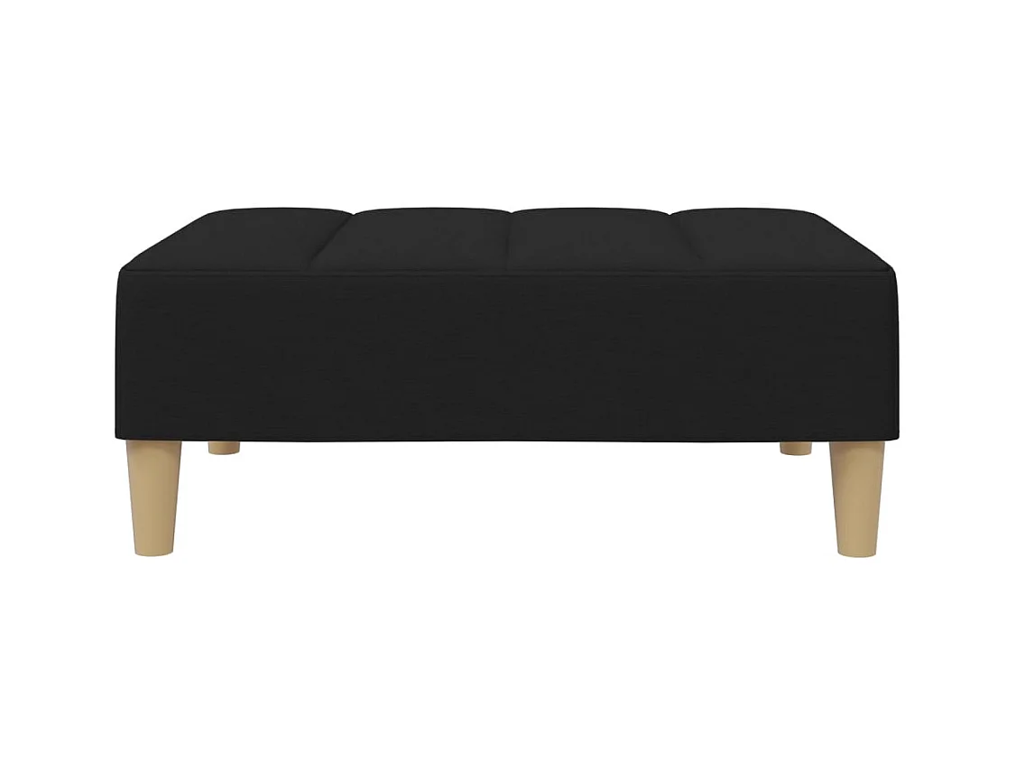 Repose-pied noir 77x55x31 cm tissu FR120057