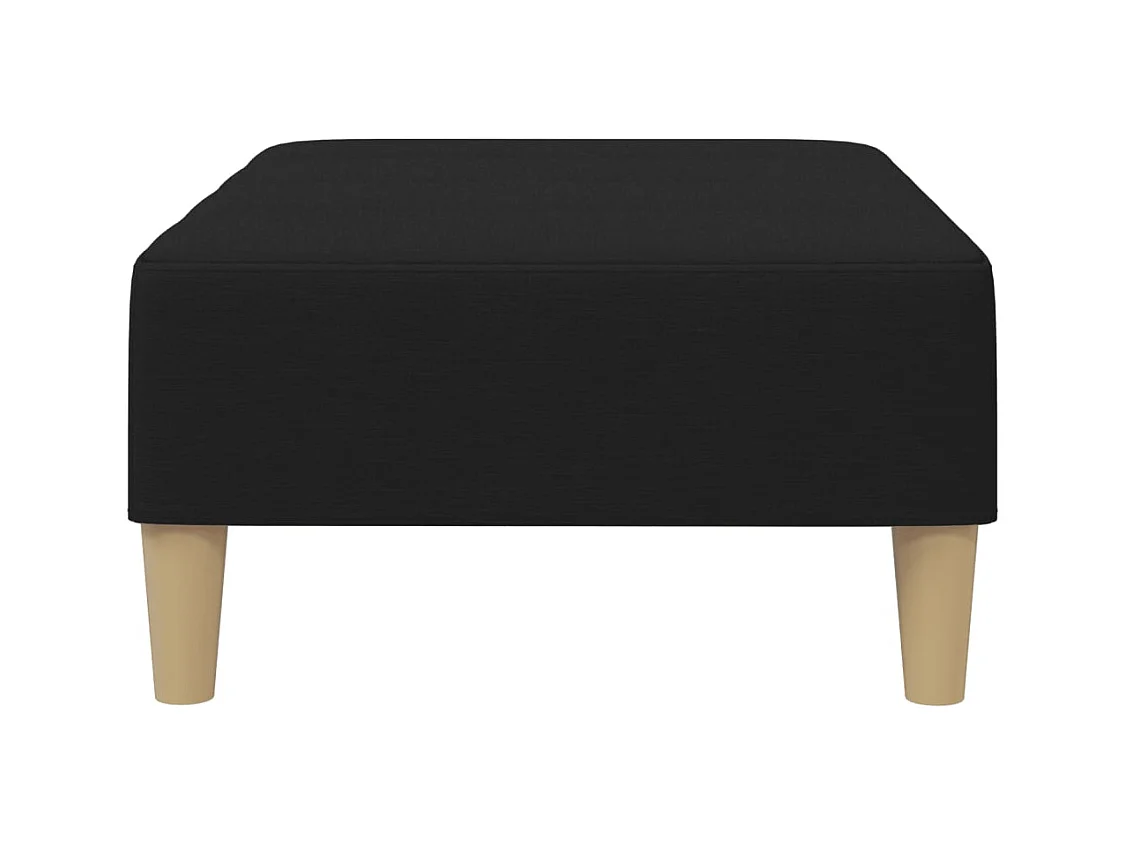 Repose-pied noir 77x55x31 cm tissu FR120057