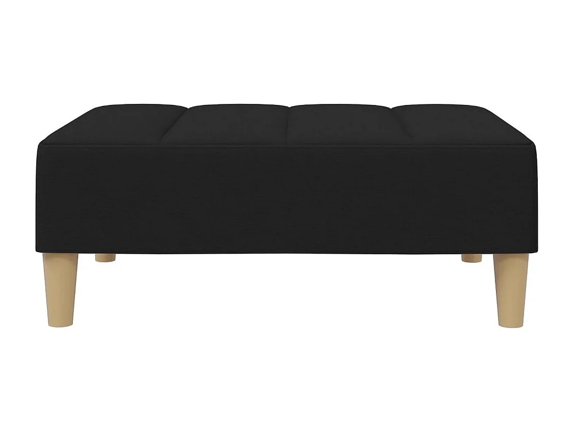 Repose-pied noir 77x55x31 cm tissu FR120057