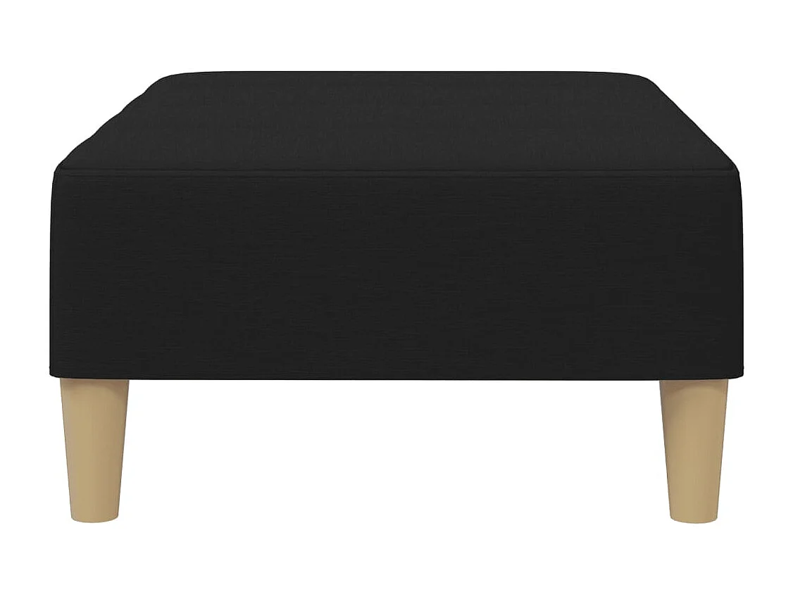 Repose-pied noir 77x55x31 cm tissu FR120057