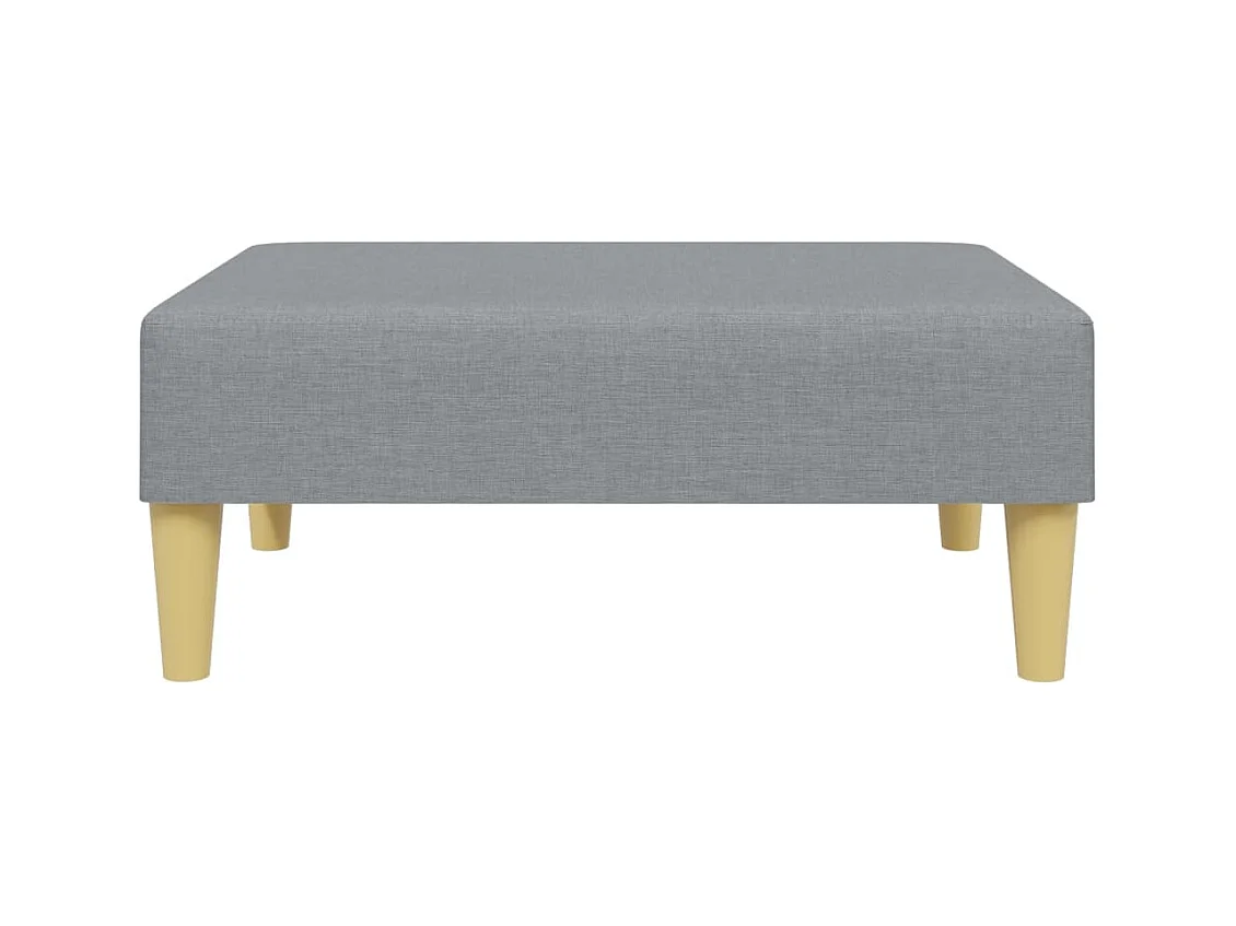 Repose-pied gris clair 77x55x31 cm tissu FR218052