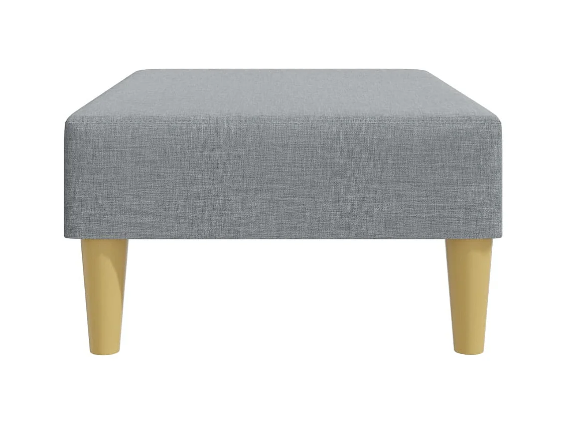 Repose-pied gris clair 77x55x31 cm tissu FR218052