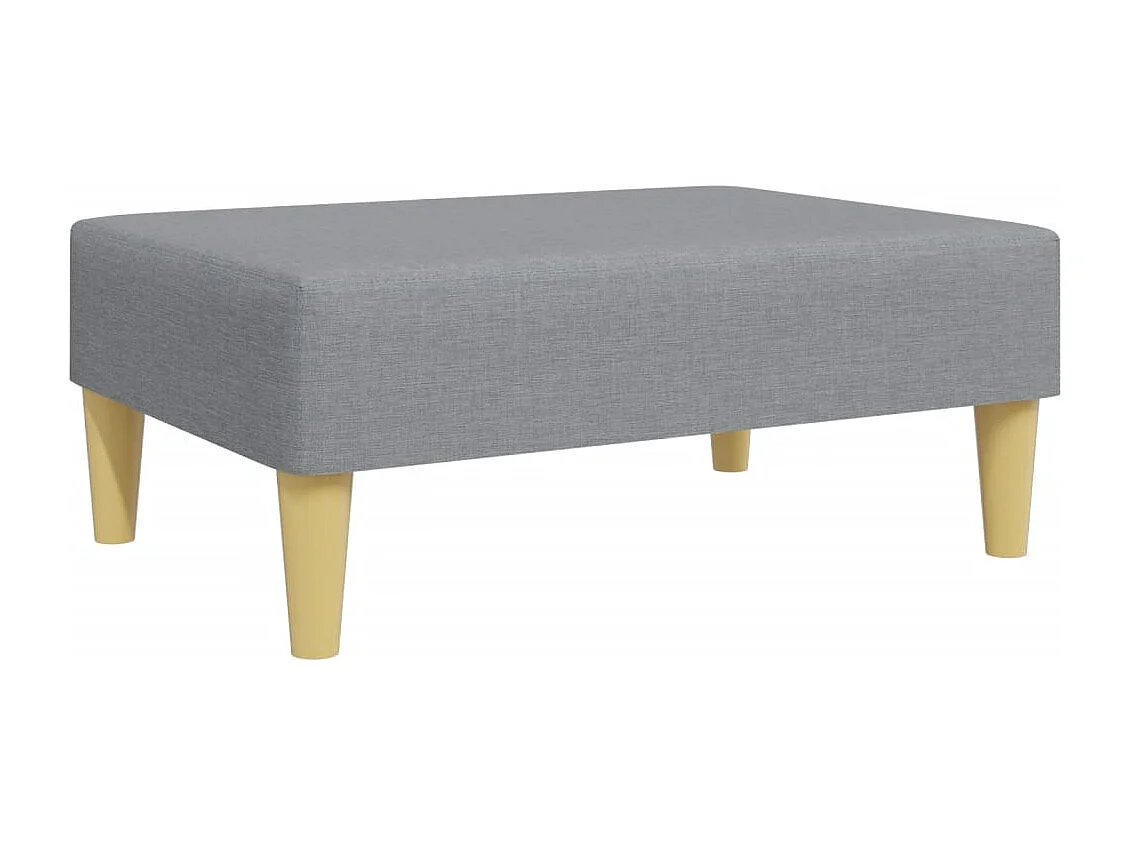 Reposapiés de tela gris claro 77x55x31 cm ES704269