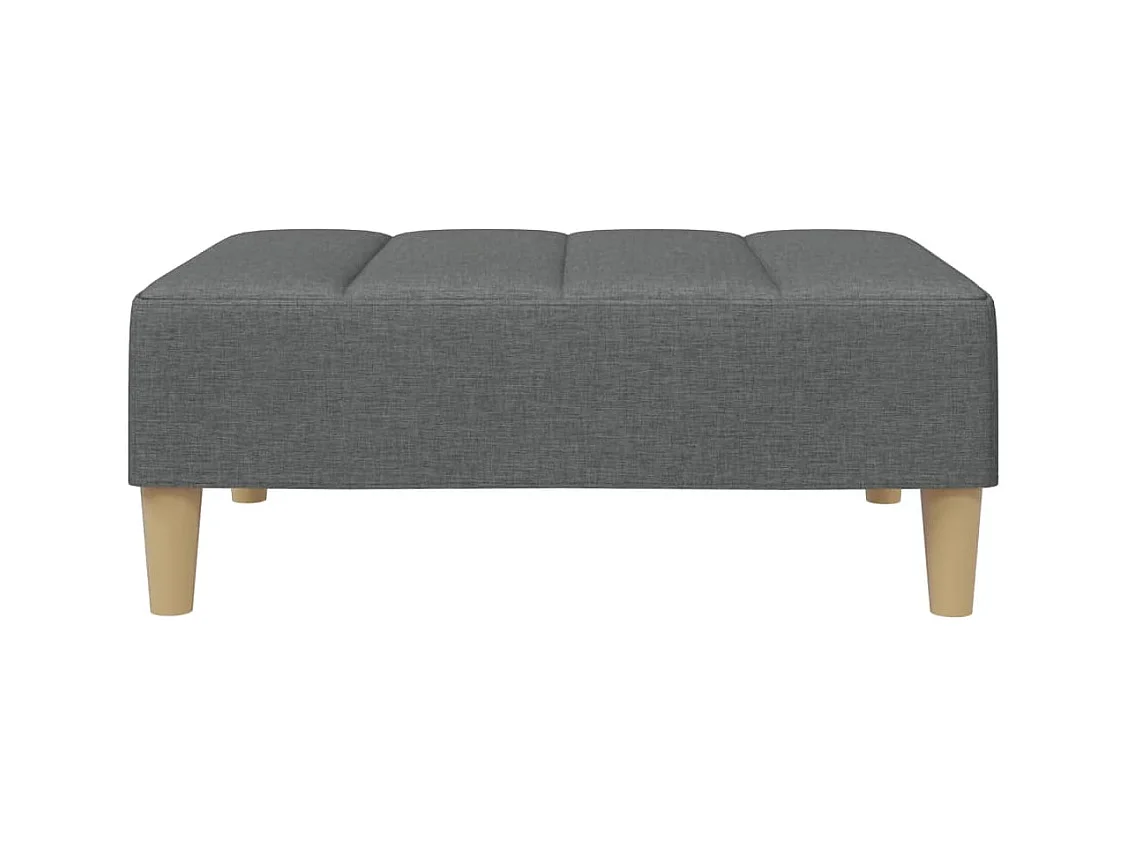 Repose-pied gris foncé 77x55x31 cm tissu FR308132