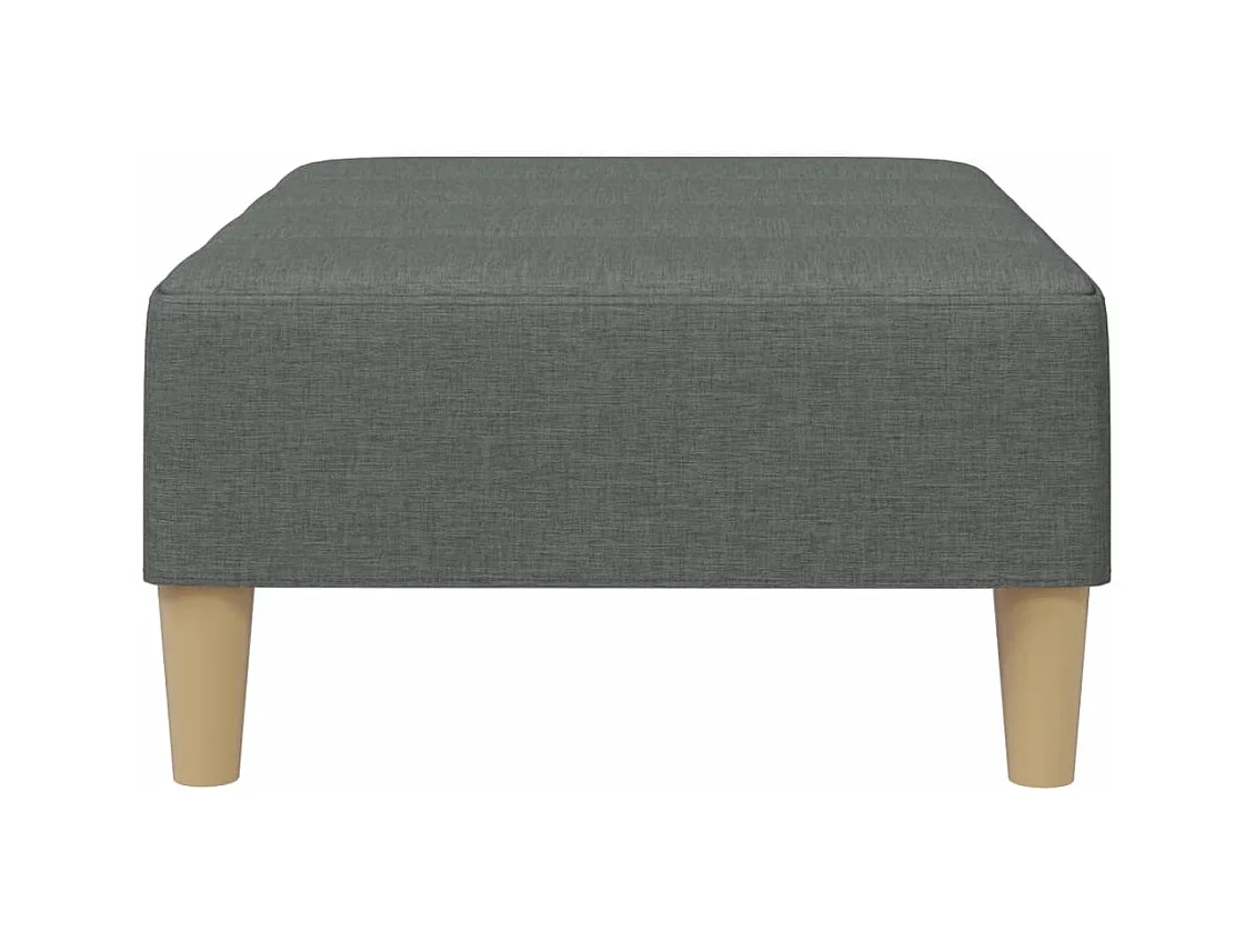 Repose-pied gris foncé 77x55x31 cm tissu FR308132