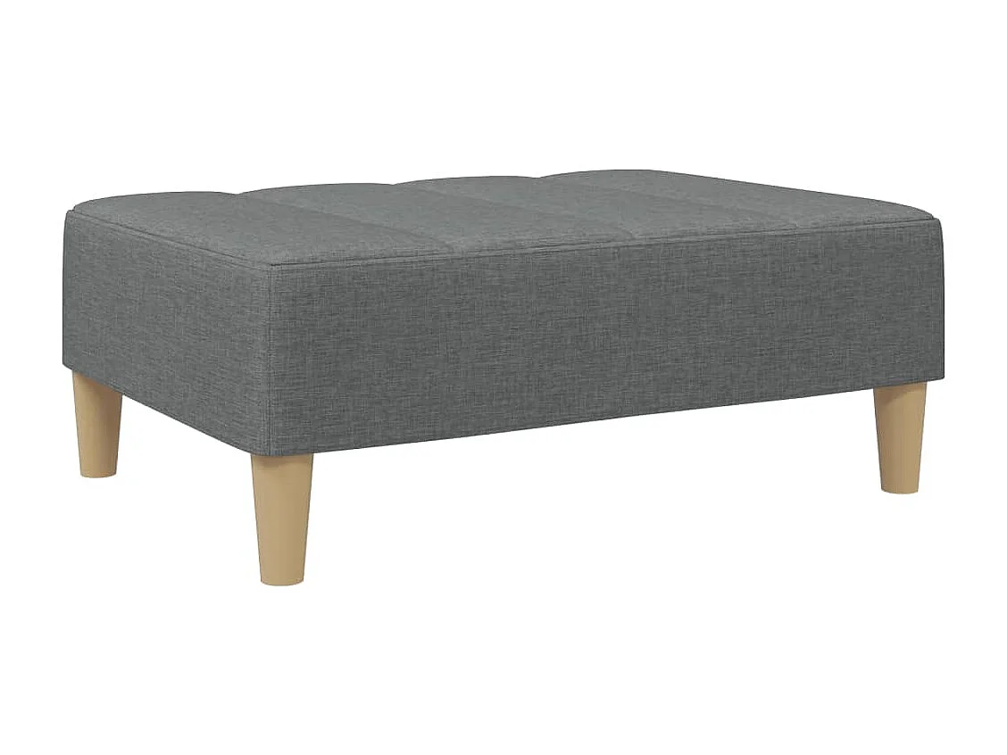 Repose-pied gris foncé 77x55x31 cm tissu FR308132