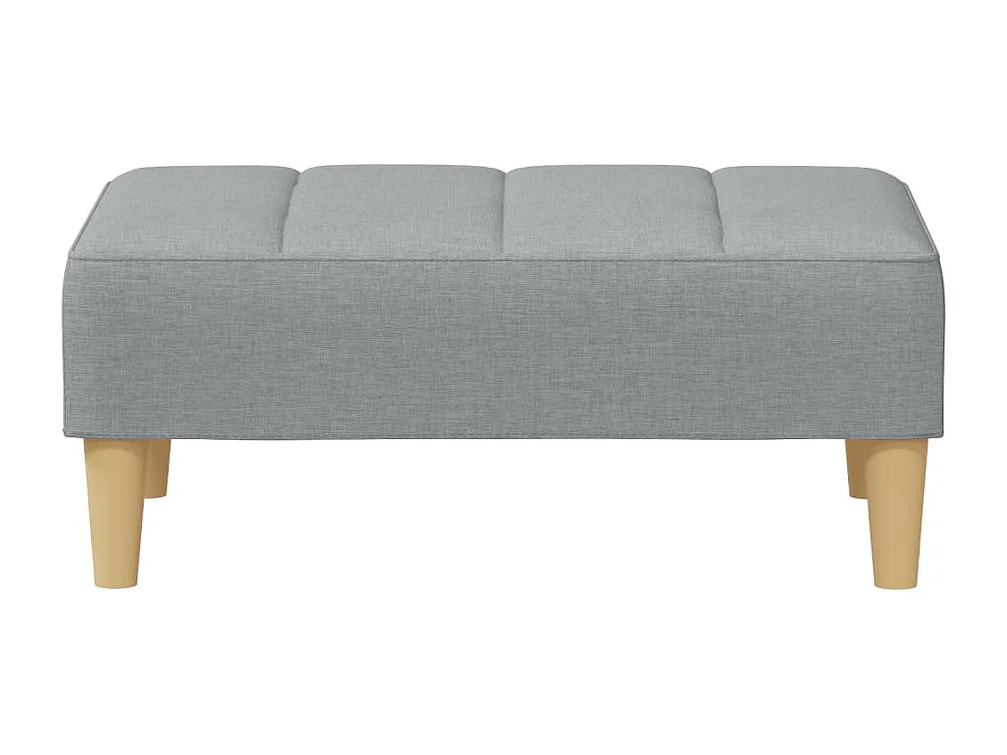 Repose-pied gris clair 77x55x31 cm tissu FR647276