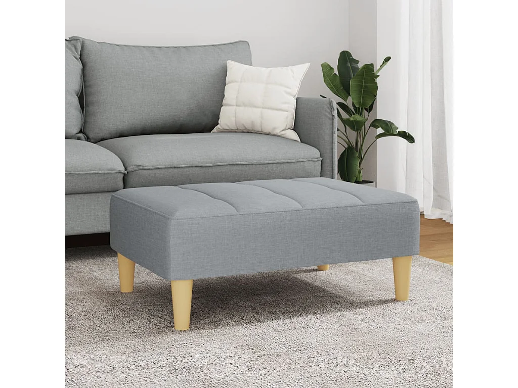 Reposapiés de tela gris claro 77x55x31 cm ES669148