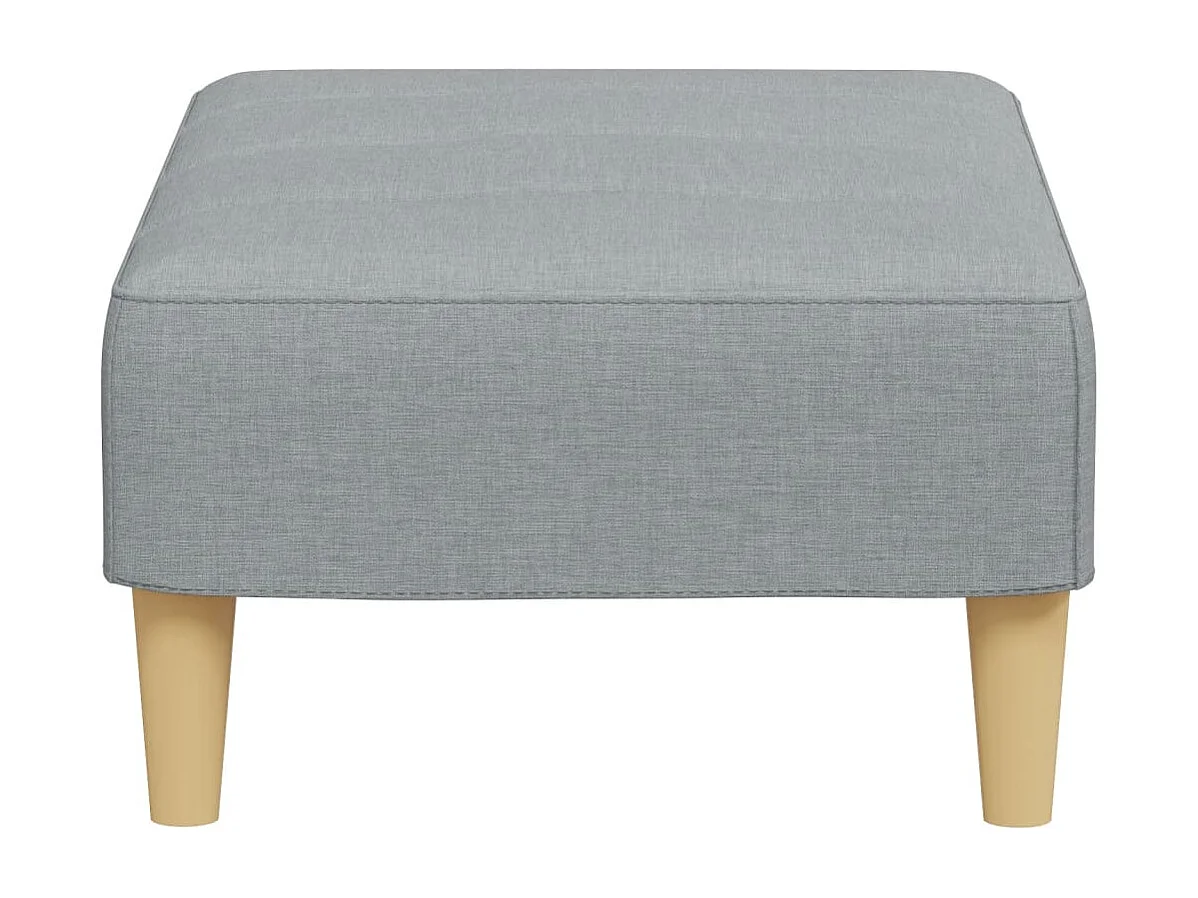 Reposapiés de tela gris claro 77x55x31 cm ES669148