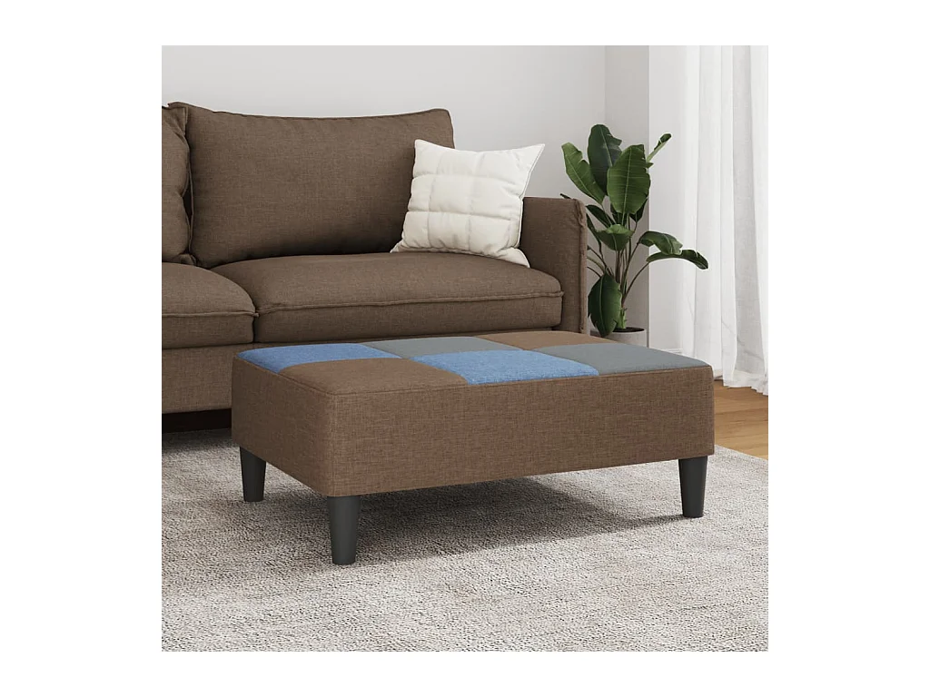 Repose-pied patchwork 77x55x31 cm tissu FR816060