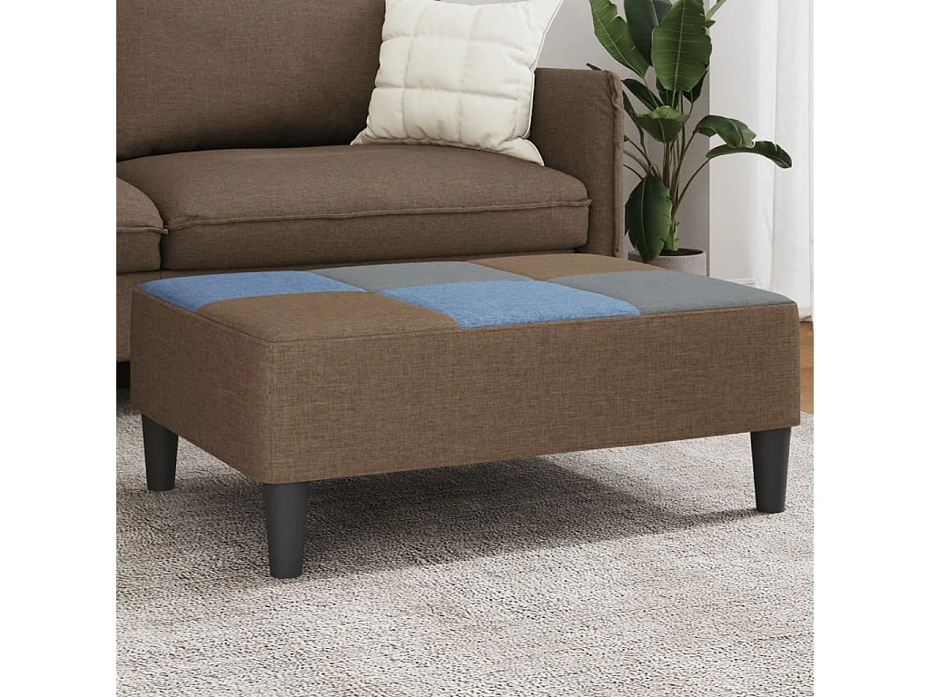 Repose-pied patchwork 77x55x31 cm tissu FR816060