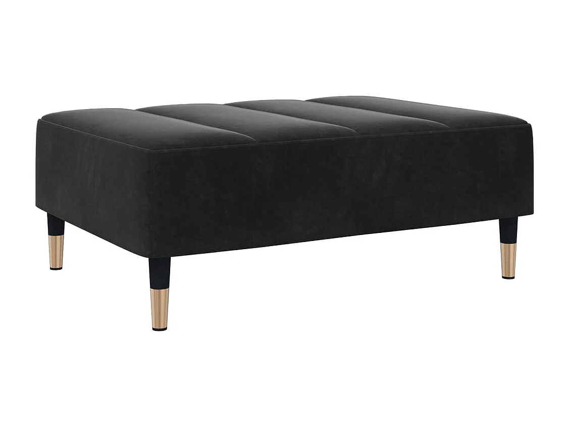 Apoio de pés 77x55x31 cm veludo preto PT162895
