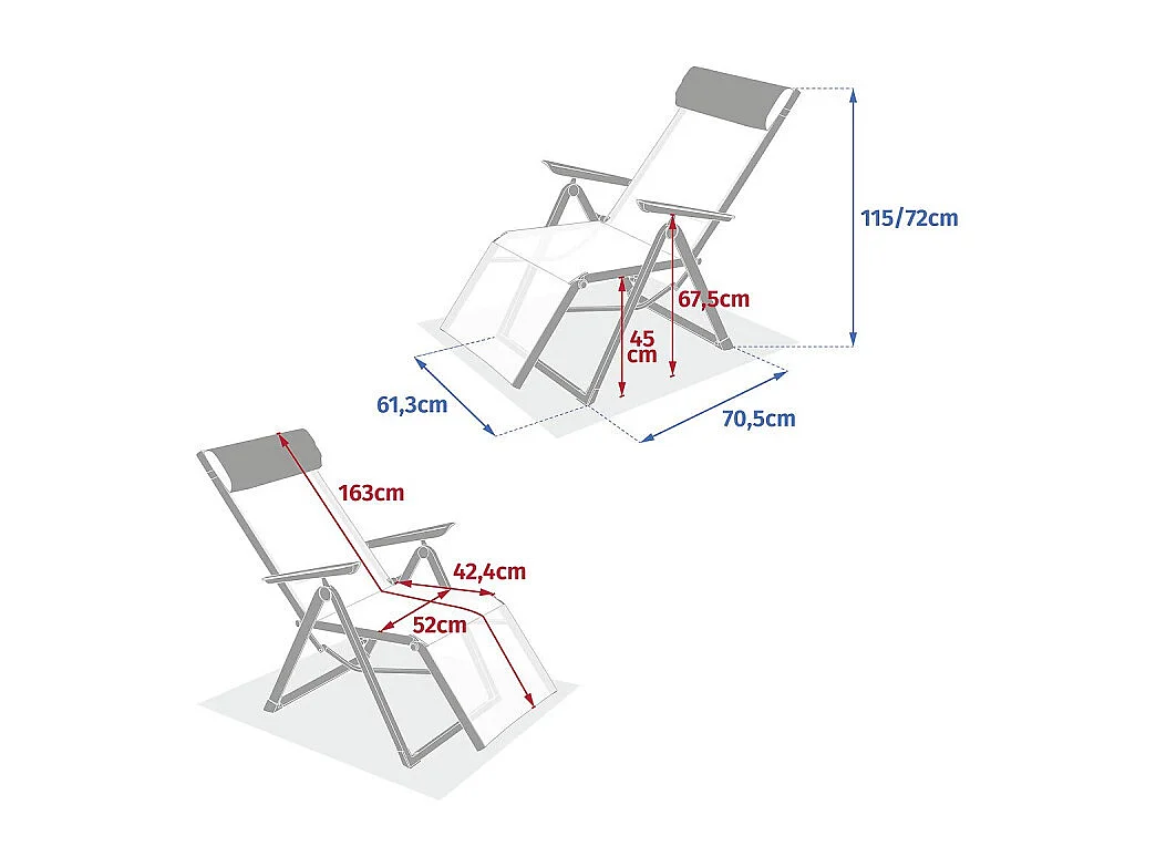 Chaise longue Decima Hespéride athéa/vert laurier