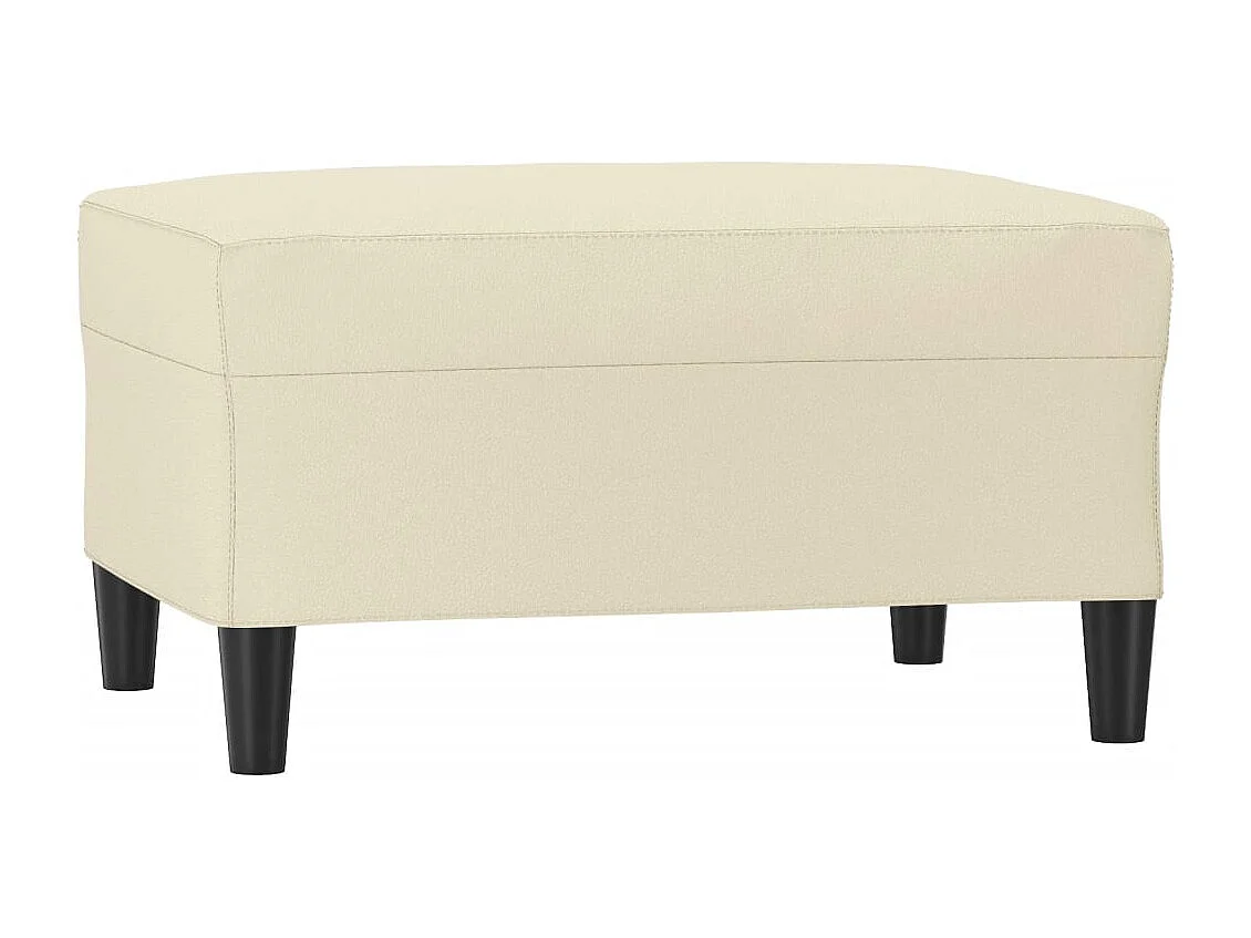 Repose-pied Crème 70x55x41 cm Similicuir FR219342