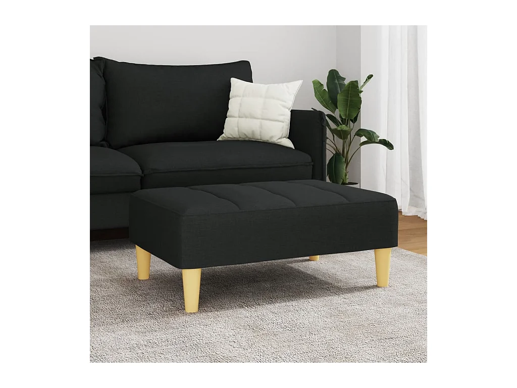 Repose-pied noir 77x55x31 cm tissu FR520232