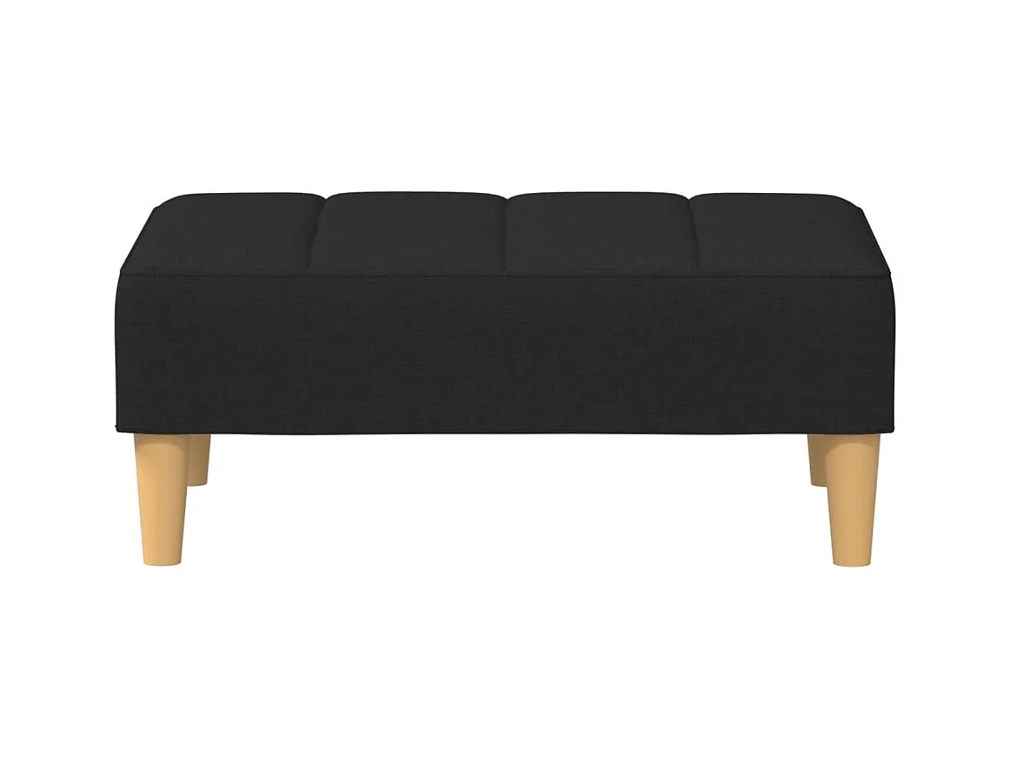 Repose-pied noir 77x55x31 cm tissu FR520232