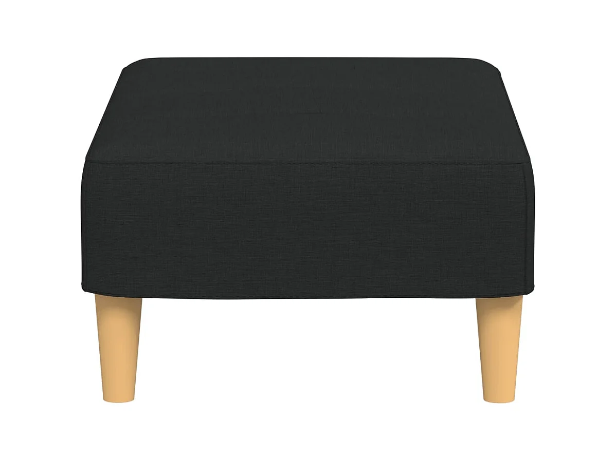 Repose-pied noir 77x55x31 cm tissu FR520232