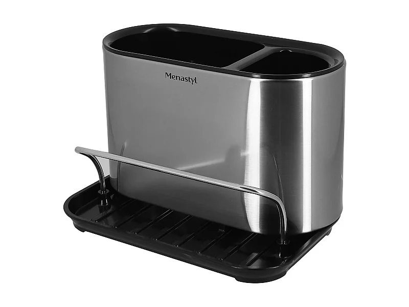 Menastyl - Organiseur 18x12x13cm En Acier Inoxydable Et Plastique