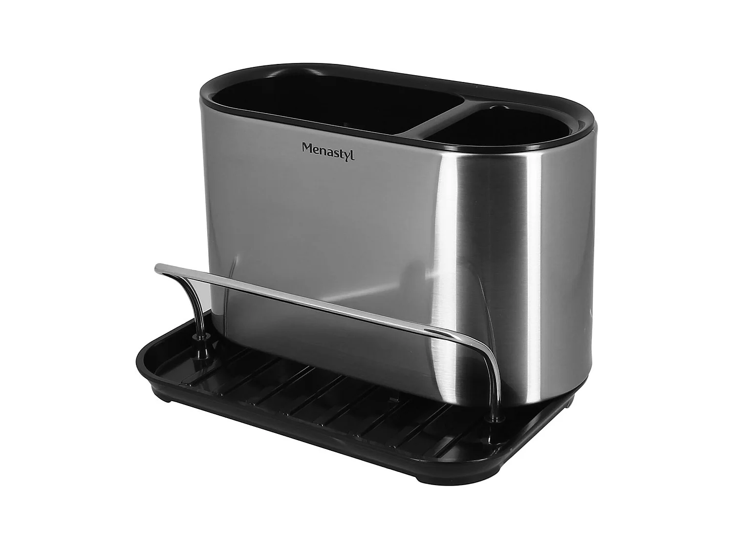 Menastyl - Organiseur 18x12x13cm En Acier Inoxydable Et Plastique