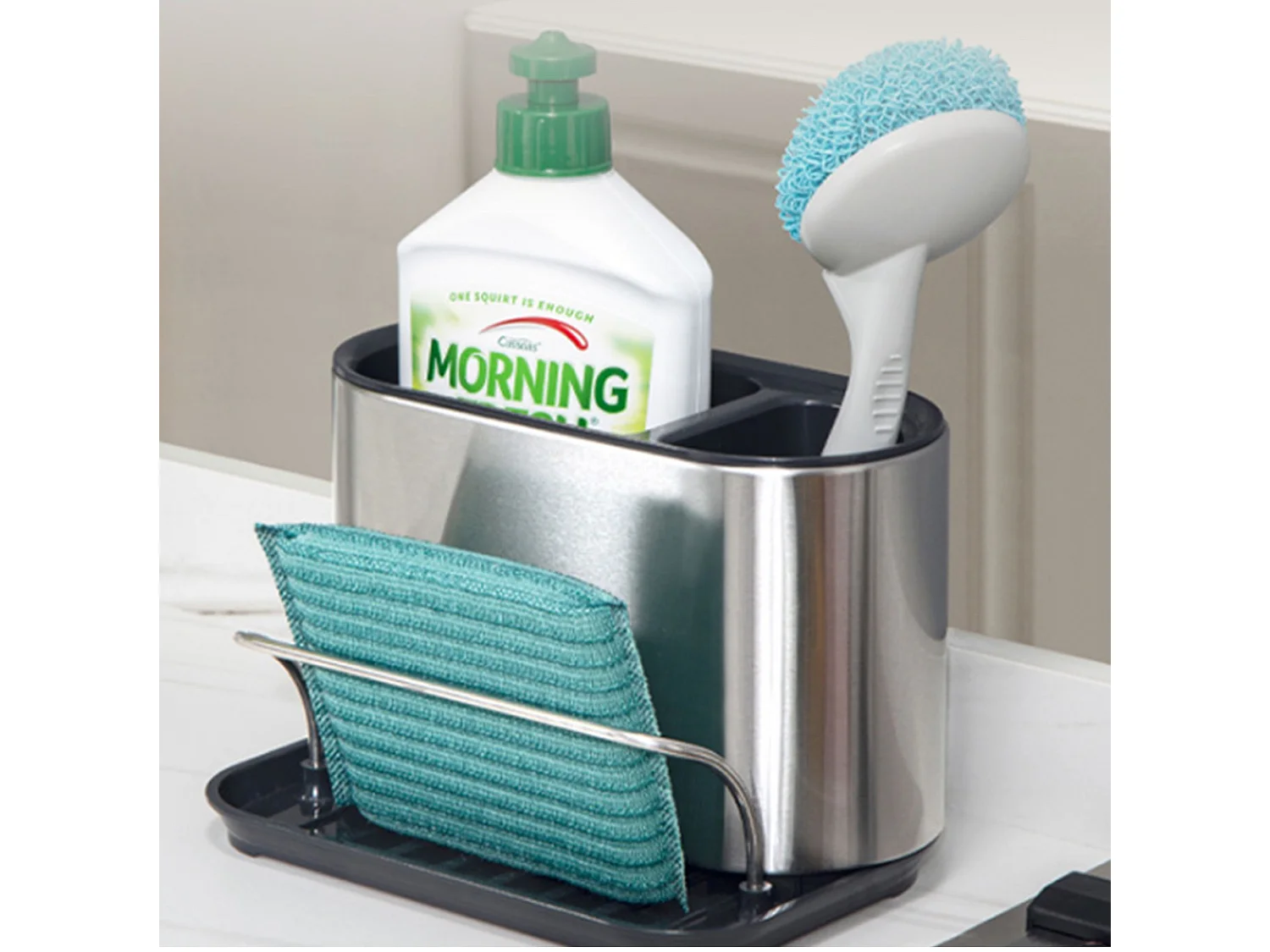 Menastyl - Organiseur 18x12x13cm En Acier Inoxydable Et Plastique