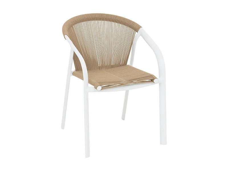 Fauteuil empilable Riu miel / blanc Hespéride