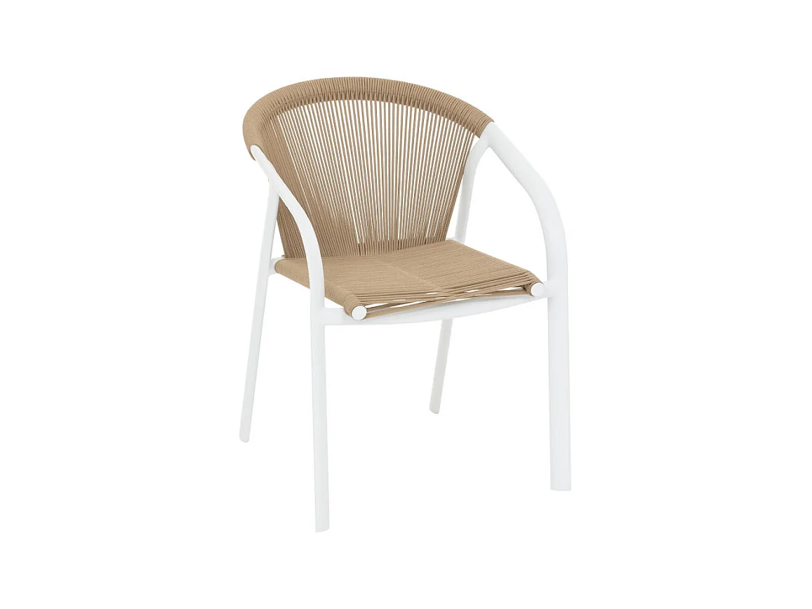Fauteuil empilable Riu miel / blanc Hespéride
