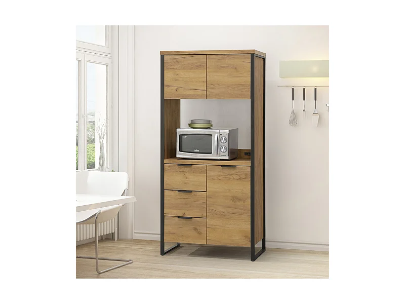 Meuble de cuisine 3 tiroirs + 3 portes Ron