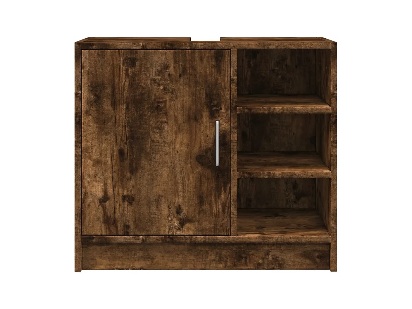 Armario de lavabo madera ingeniería roble ahumado 63x29x55 cm ES300829